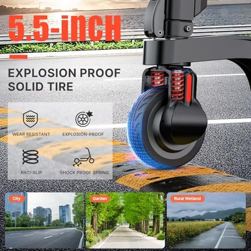 HX X6/X8/X9 Patinete Electrico para Adultos y Adolescentes con Batería Extraíble, 350W/500W Motor, 25KM/H, Frenado Dual,