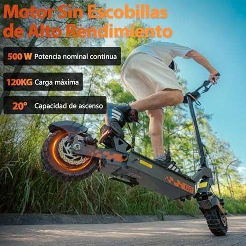 Kukirin G2 Patinete Eléctrico Todoterreno para Adultos - Potente, Plegable y con Autonomía de 55 km
