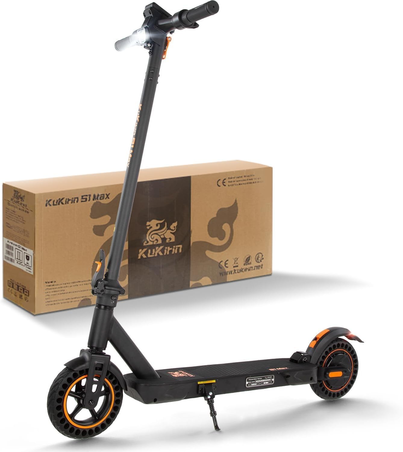 Kukirin S1 MAX Patinete Eléctrico Adultos Autodoxo, Scooter Eléctrico, Autonomía 39KM, Neumáticos de 10", Freno de Disco